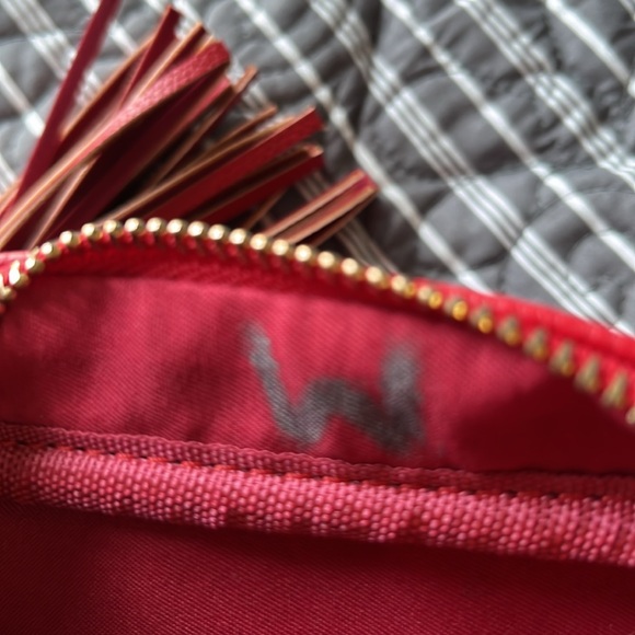 Ahdorned Tassel Bag with Zip Top and Strap - Picture 3 of 9